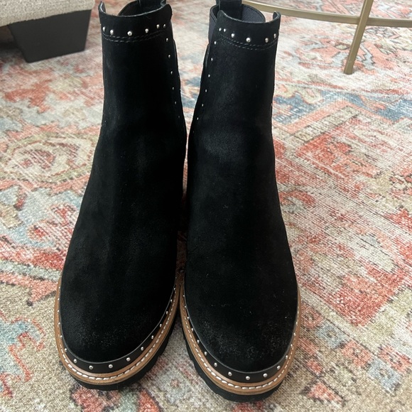 Dolce Vita Huey Studded Bootie Black Suede Size 12 - Picture 4 of 12